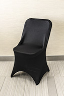 Black stretch chair cover.