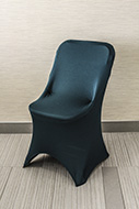 Green stretch chair cover.