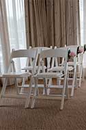 30 inch cruiesr table with black stretch tablecloth and 2 black folding bar chairs